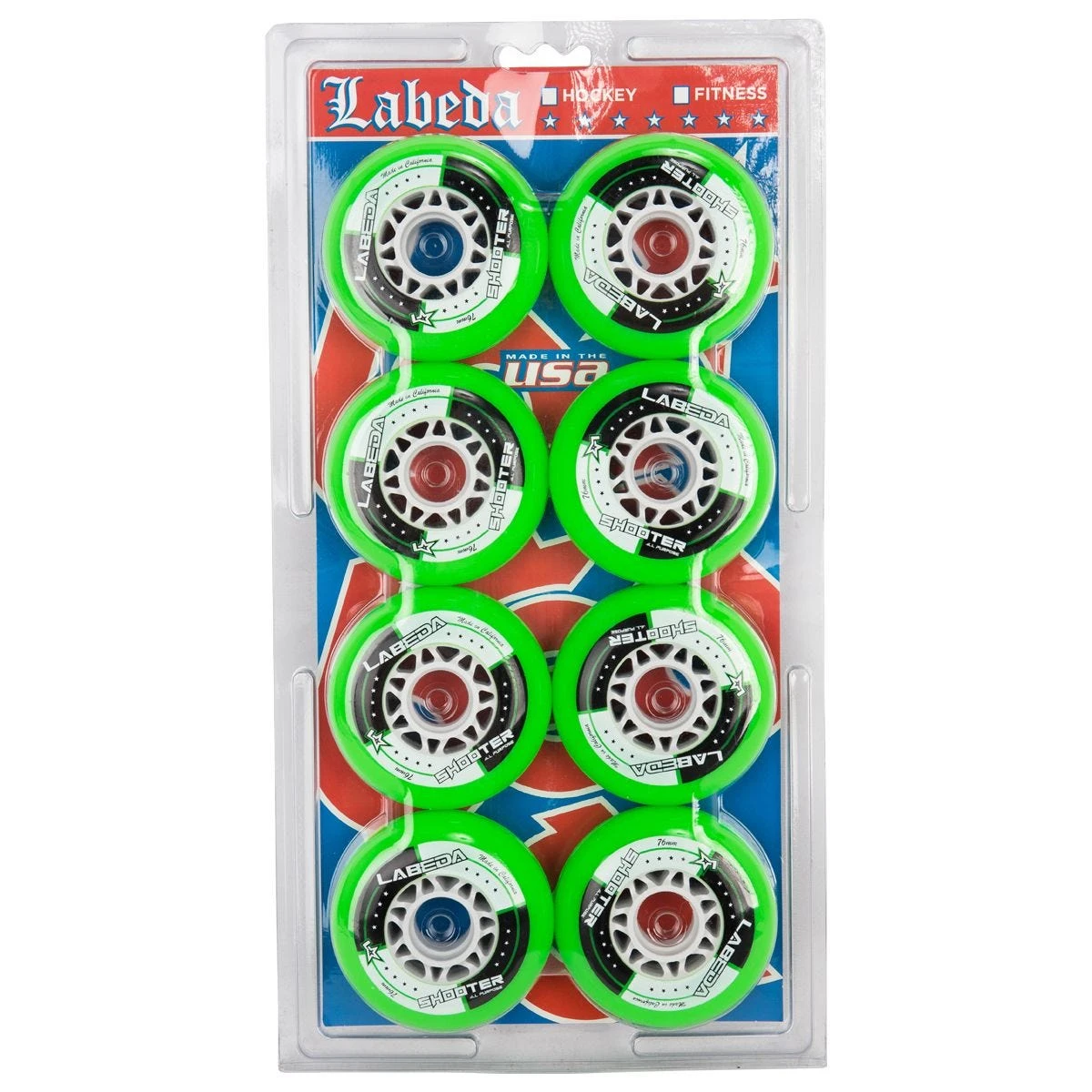 Labeda Shooter 83A Roller Hockey Wheel - Green - 8 Pack - Image 2