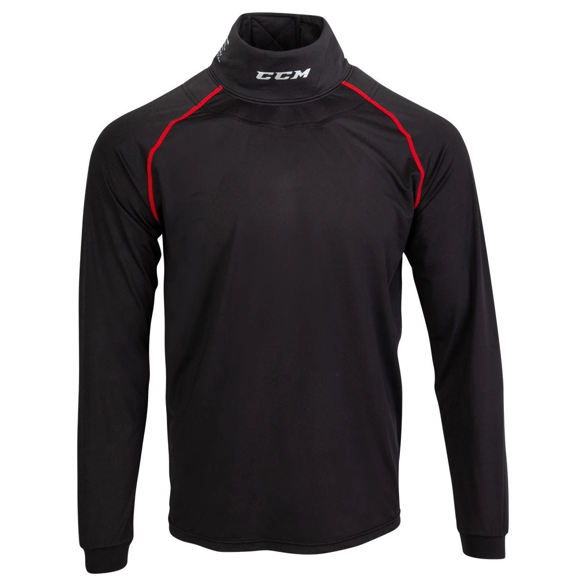CCM Senior Athletic Fit Long Sleeve Shirt W/Integrated Neck Protection