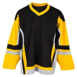 Stadium Adult Hockey Jersey - Black/Gold/Gray