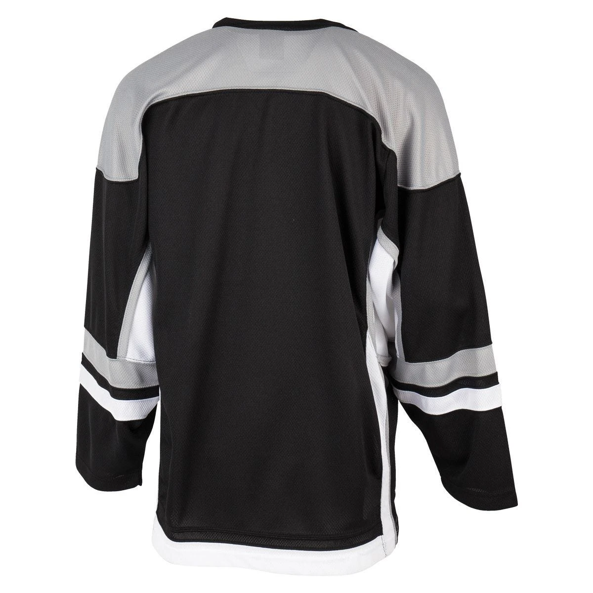 Stadium Adult Hockey Jersey - Black/Gray/White - Image 2