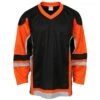 Stadium Adult Hockey Jersey - Black/Orange/Gray