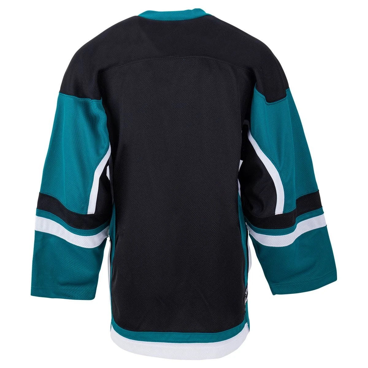 Stadium Adult Hockey Jersey - Black/Teal/White - Image 2