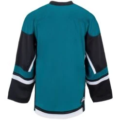 Stadium Youth Hockey Jersey - Teal/Black/White