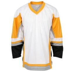 Stadium Adult Hockey Jersey - White/Gold/Gray