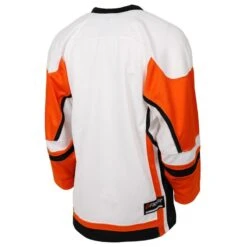 Stadium Adult Hockey Jersey - White/Orange/Black
