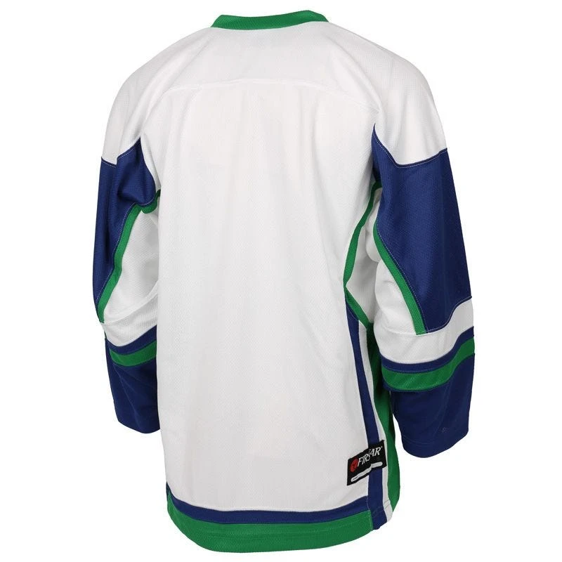 Stadium Adult Hockey Jersey - White/Royal/Kelly - Image 2